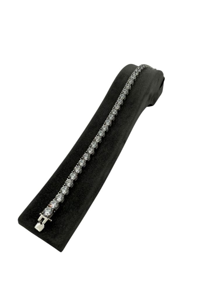 5mm 18CT Mozanit su yolu Bileklik