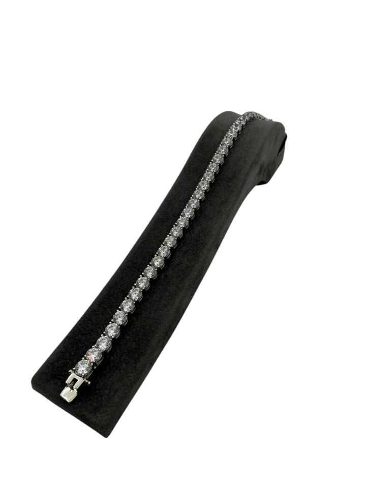 5mm 18CT Mozanit su yolu Bileklik
