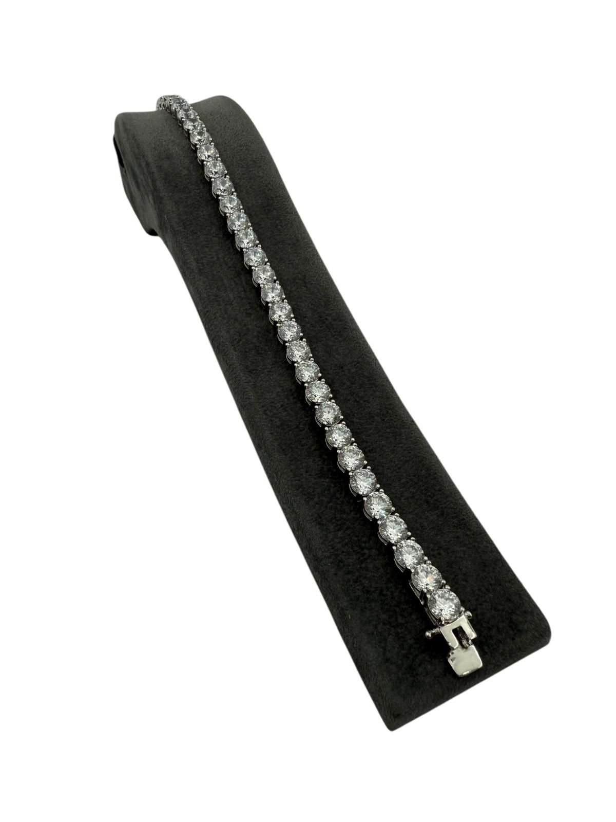5mm 18CT Mozanit su yolu Bileklik