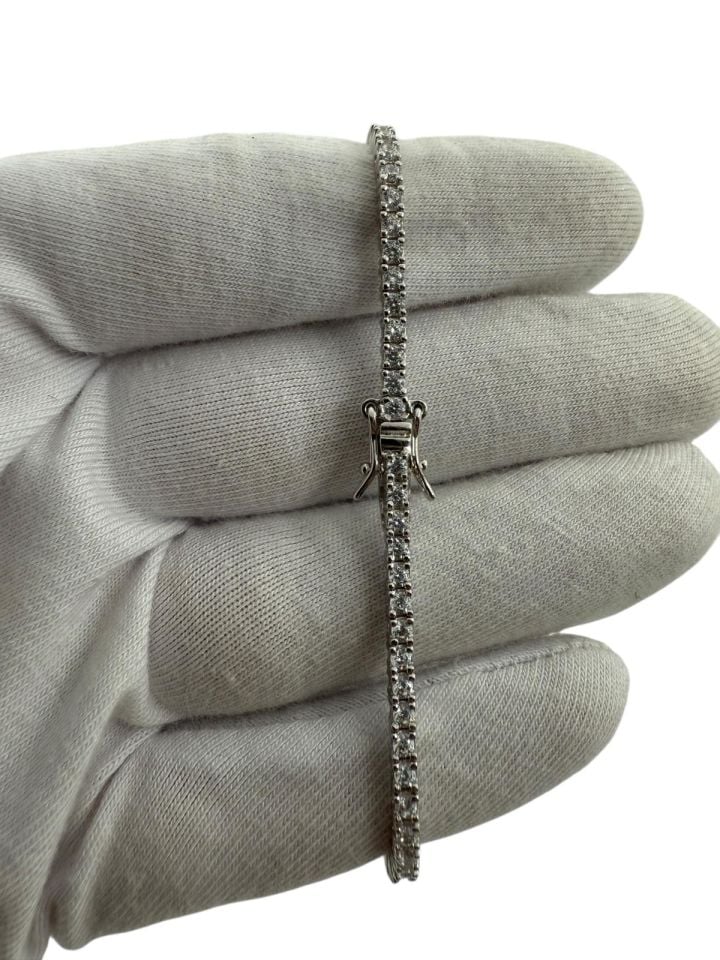 2mm 2.5ct Mozanit su yolu bileklik