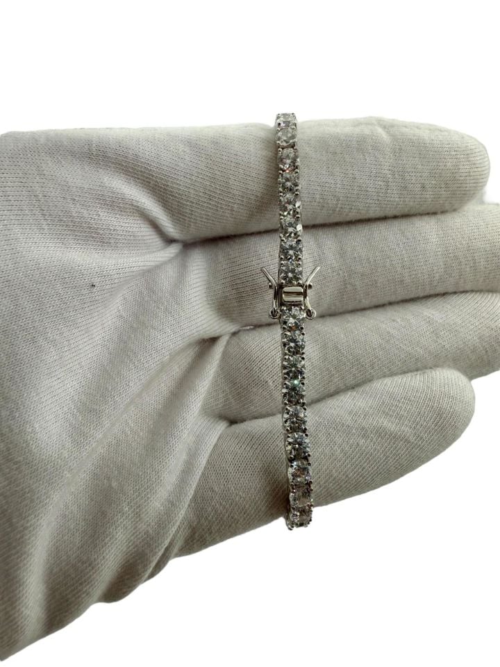 3.5mm 9ct Mozanit Su yolu Bileklik