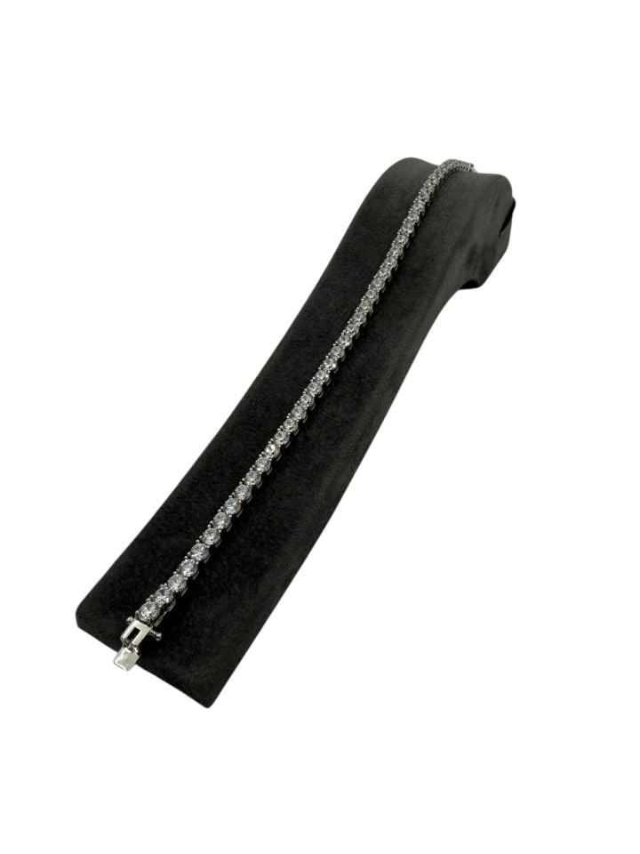 3.5mm 9ct Mozanit Su yolu Bileklik