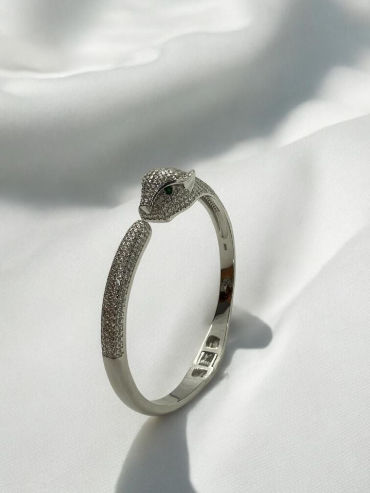 Dragon başlı özel tasarım Mozanitli kelepçe