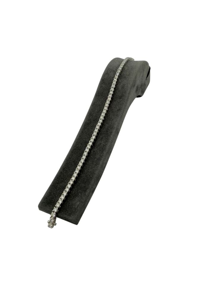 Su yolu 3MM 14 ayar altın Mozanit bileklik